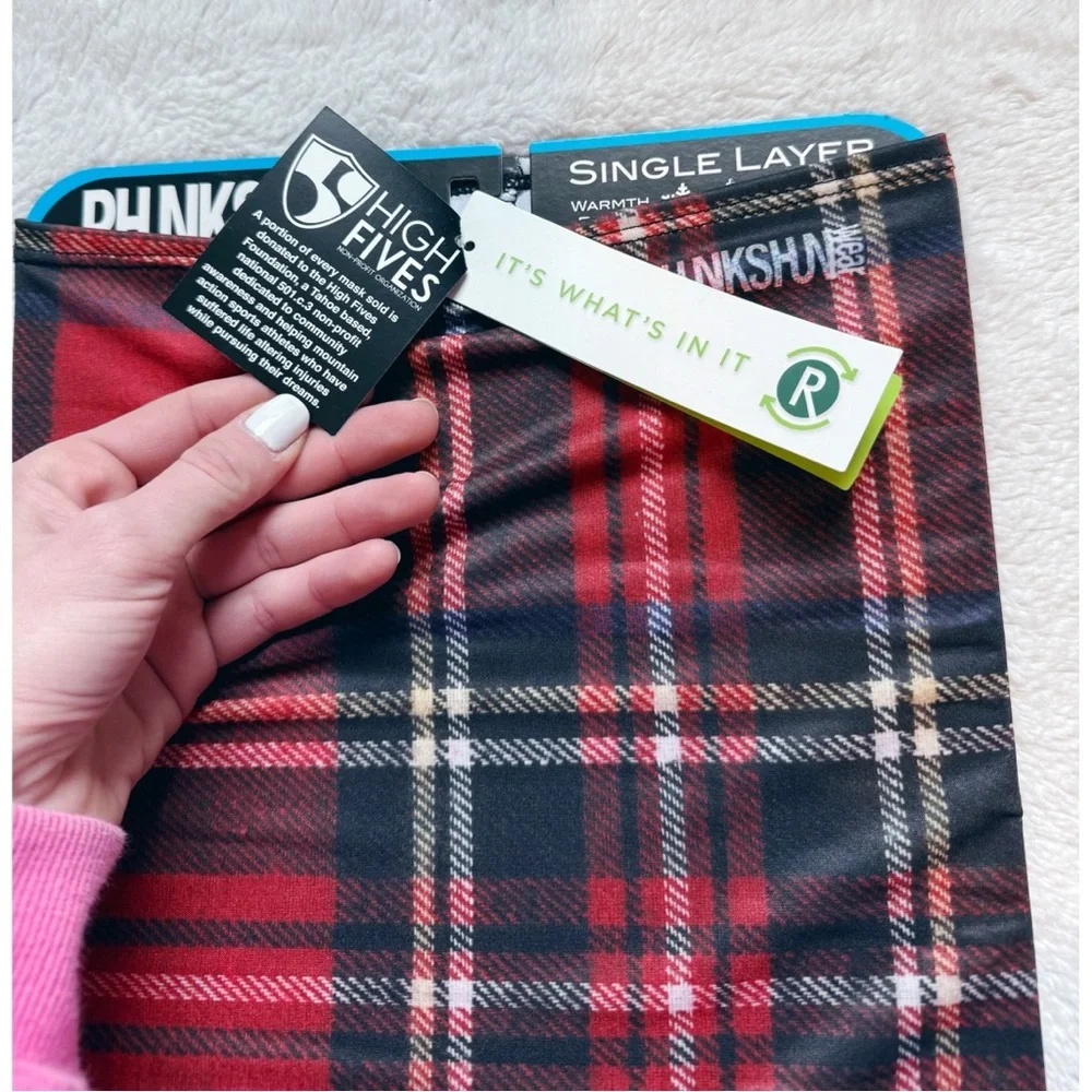 NWT | Phunkshun Plaid Face Mask